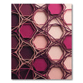 Sophisticated Berry Geometric Hexagon Layers Rug