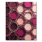 Sophisticated Berry Geometric Hexagon Layers Rug