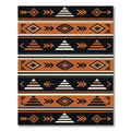 Rust Orange Tribal Arrow Diamond Rug