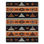 Rust Orange Tribal Arrow Diamond Rug