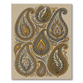 Golden Leaf Paisley Compositions Rug