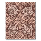 Rose Lace Damask Swirl Rug
