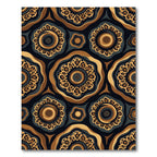 Earthy Leopard Floral Sunburst Rug