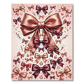 Luxurious Satin Ribbon Bow Celebration Rug