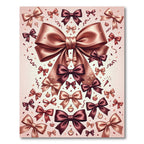 Luxurious Satin Ribbon Bow Celebration Rug
