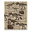 Prehistoric Fossil Dinosaur Beige Art Rug