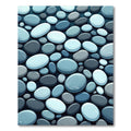 Cool Tones Smooth Pebble Arrangement Rug