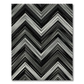 Monochrome Sharp Chevron Jagged Lines Rug