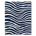 Navy White Dynamic Zebra Stripe Rug