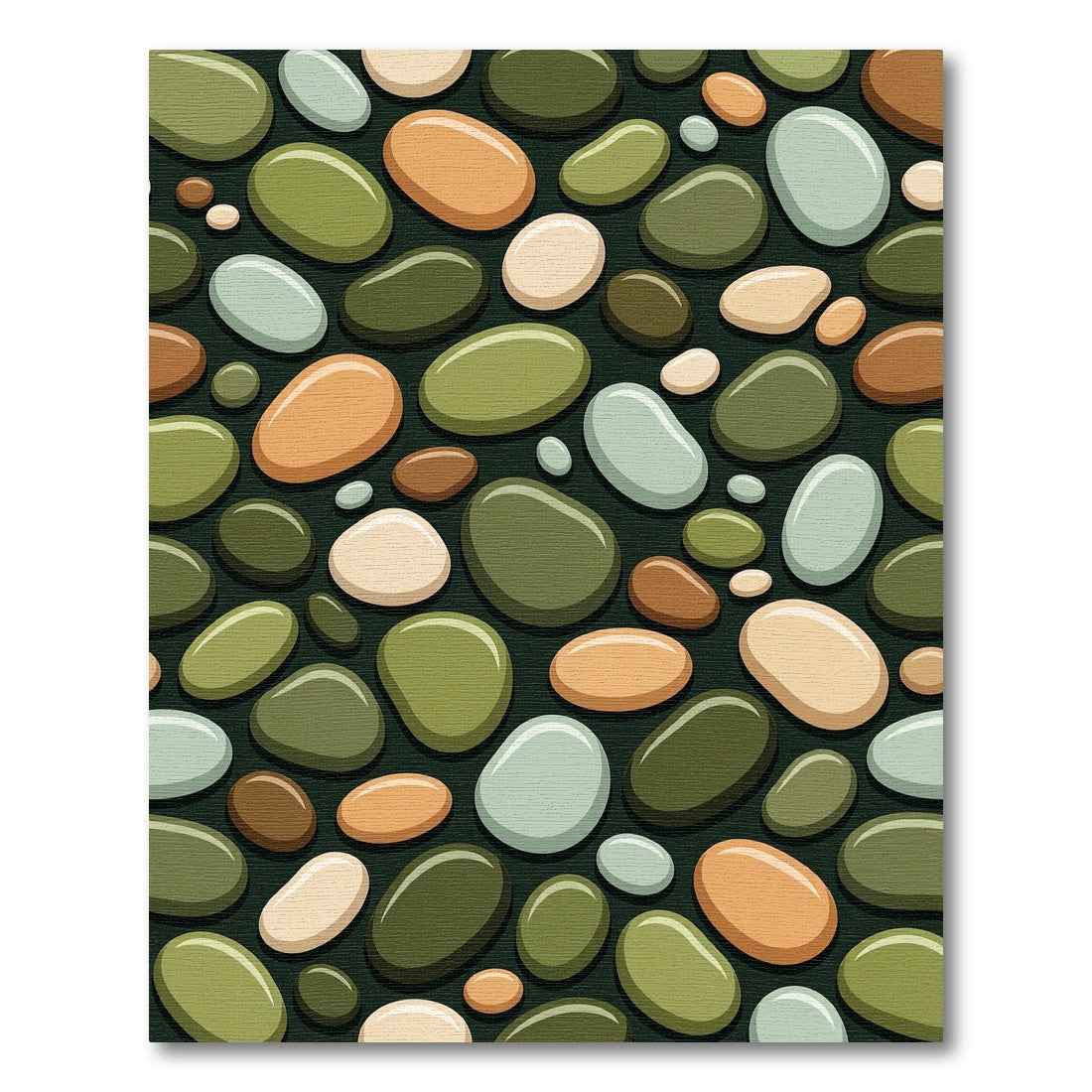 Smooth River Stone Multi Color Rug