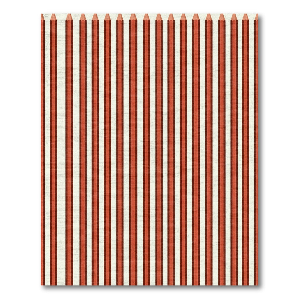 Bold Orange White Pinstripe Stripes Rug