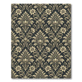 Classic Black and Gold Damask Rug