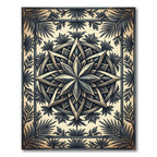 Vintage Charcoal Medallion Botanical Star Rug