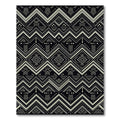 Monochrome Geometric Tribal Diamond Chevron Rug