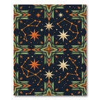 Celestial Constellation Geometric Art Deco Rug