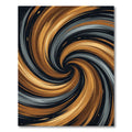 Golden Earth Swirl Abstract Orbit Rug