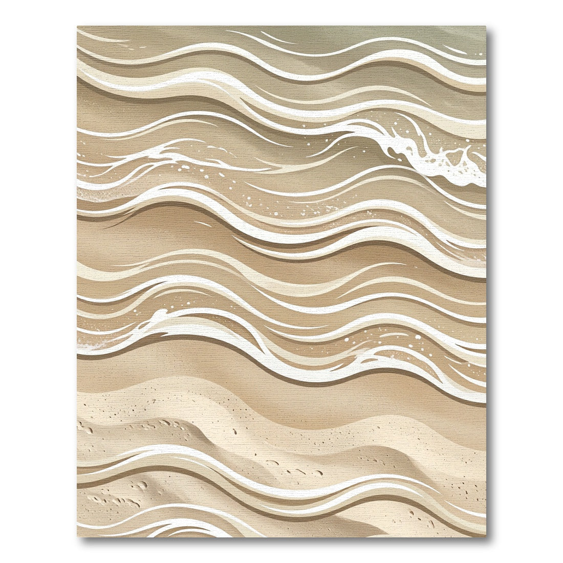 Sandy Beach Wave Flow Rug