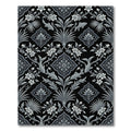 Monochromatic Floral Fish Lattice Rug