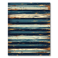 Abstract Navy and Golden Striped Horizon Rug