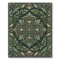 Dark Sage Ethereal Acanthus Foliage Flourish Rug