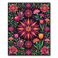 Vibrant Pomegranate Floral Sun Rug