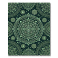 Green Sun God Medallion Mandala Rug