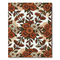 Autumnal Orange Rose and Daisy Bouquet Rug