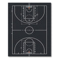 Graphic Basketball Court Minimalist Area Rug