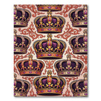 Regal Purple Gold Crown Medallion Rug