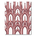 Gothic Cathedral Arch Blush Pink Wallpaper Rug