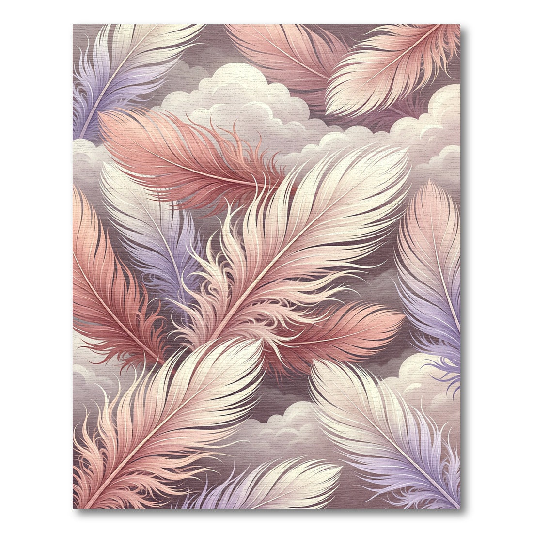 Soft Feather Pastel Ombre Cloudscape Rug