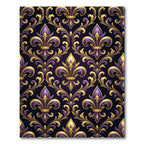 Royal Purple And Gold Fleur-de-lis Rug