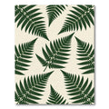 Deep Green Fern Frond Overlay Rug