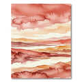 Abstract Sunset Terracotta Watercolor Landscape Rug