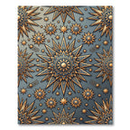 Celestial Gold Starburst Medallion Rug