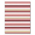Rose Gold Cream Striped Bands Rug