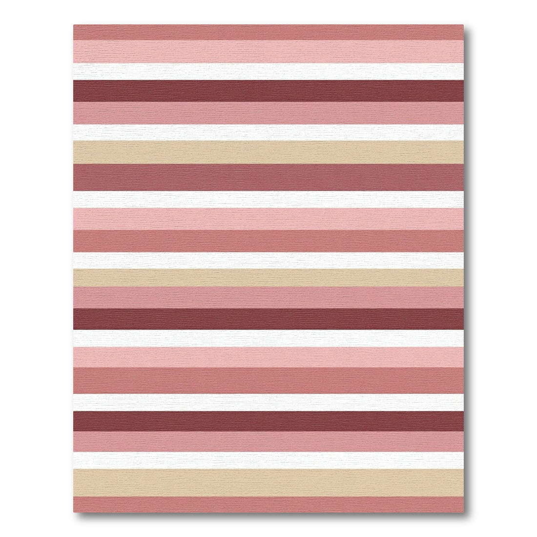 Rose Gold Cream Striped Bands Rug