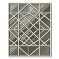 Sophisticated Charcoal Geometric Grid Rug