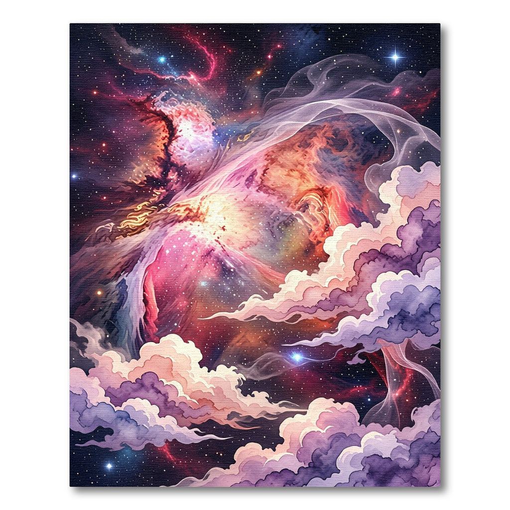 Ethereal Cosmic Nebula Cloud Galaxy Art Rug