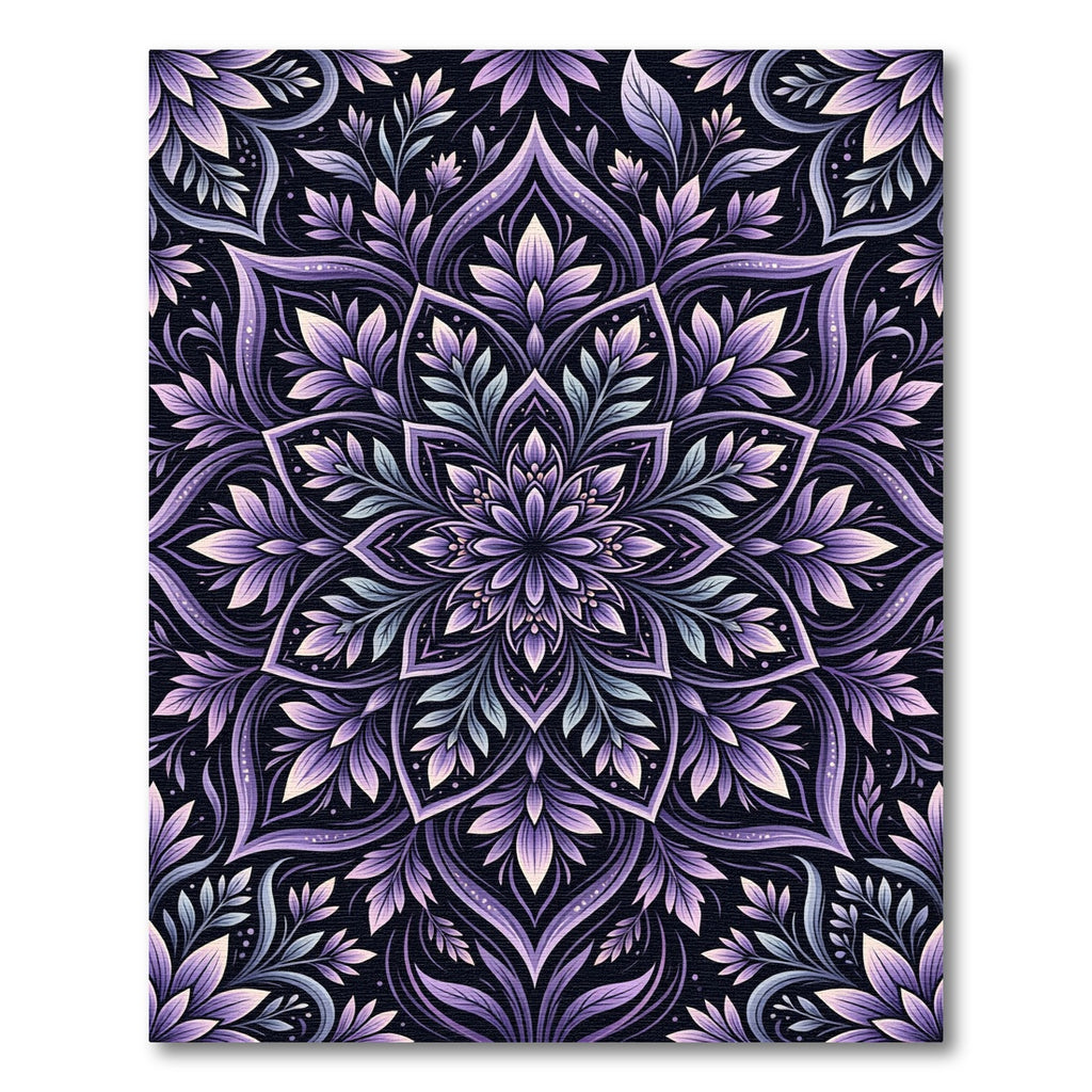 Violet Orchid Mandala floral Rug