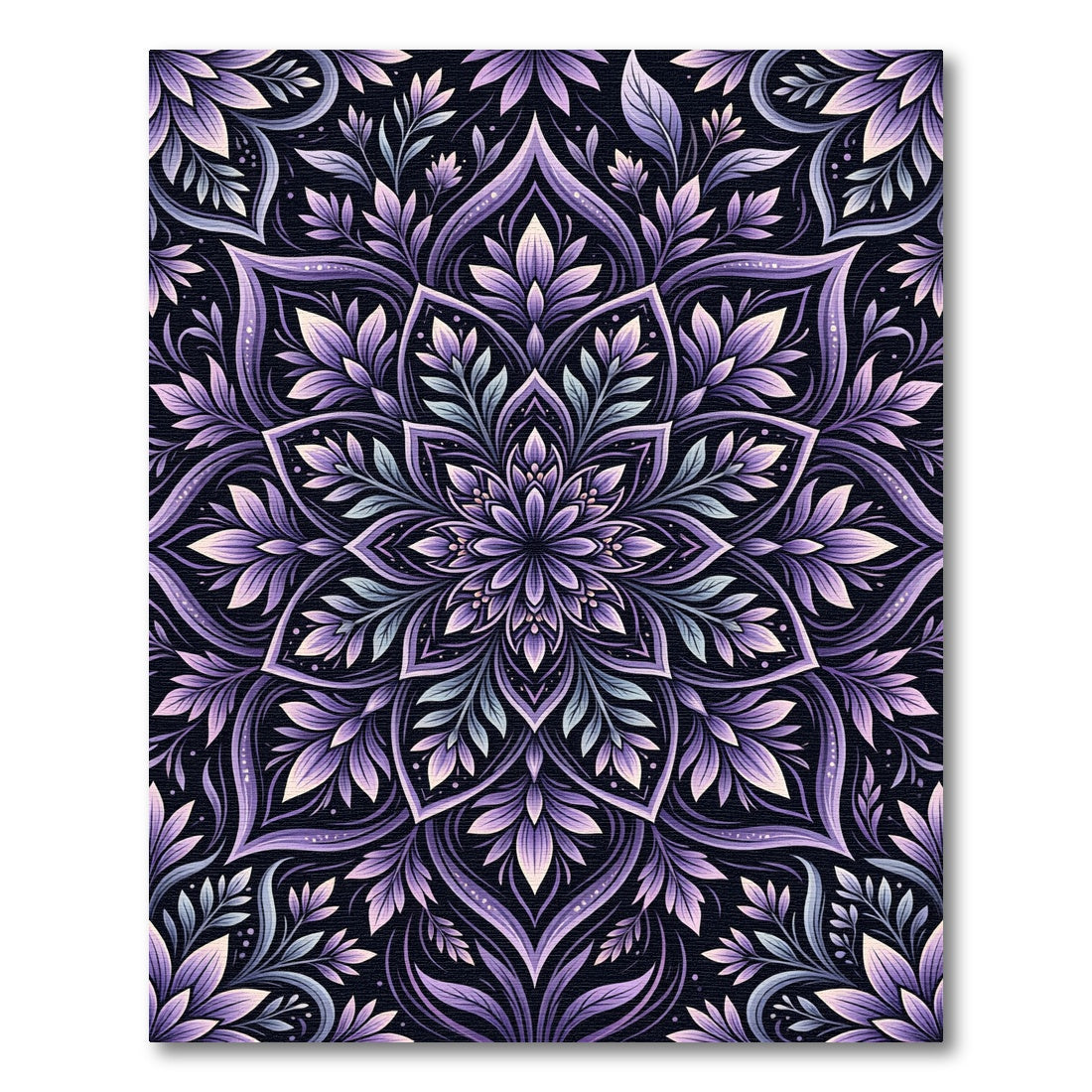 Violet Orchid Mandala floral Rug
