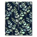 Eucalyptus Foliage Navy Botanical Leaves Rug