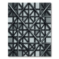 Industrial Gray Geometric Steel Structural Rug