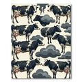 Black White Holstein Cow Collage Rug