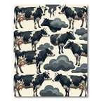 Black White Holstein Cow Collage Rug