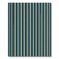 Modern Navy and Cream Vertical Stripe Rug