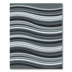 Minimalist Charcoal and Silver Wave Rug