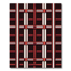 Deep Burgundy Stripe Gridded Rug