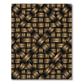 Golden Woven Texture Interlace Rug