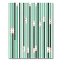 Emerald Green Pencil Stripes Abstract Rug